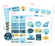 Iron-On Labels and Stickers Shark Combo Pack