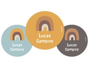 Pack 3 Distintivi Personalizzati Retro Nordic Arcobaleno