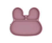 Bunny Stickie Plate Dusty Rose
