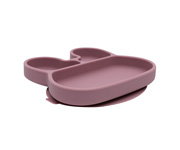 Bunny Stickie Plate Dusty Rose