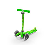Patinete Mini Micro Deluxe Verde Luces LED