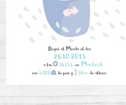 Lmina Personalizada Nacimiento Azul
