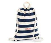 Mochila Saco Nutica Natural-Marinha Personalizvel