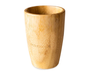 Copo de bambu verde com palhinha