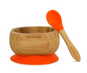 Bol Bamb Naranja Eco con Cuchara