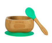 Bol Bamb Verde Eco con Cuchara