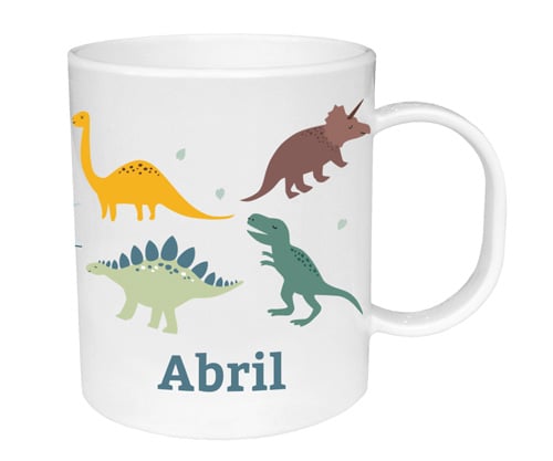 Taza de Plstico Personalizada Mundo Dinosaurios