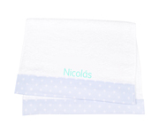 Personalised Classic Star Blue Nursery Towel