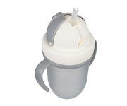Tazza con Cannuccia Silicone Matt Grigio 210ml