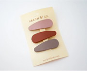 Clips para Pelo Snap Matte Stone-Shell-Rust