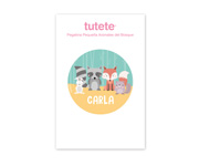 Botella Campus Pop-Up Personalizada Roja 400ml Animales
