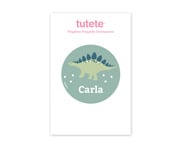 Botella Campus Pop-Up Personalizada Turquesa 500ml Dinosaurio