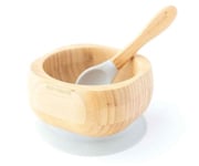 Bol Bamb Gris Eco con Cuchara
