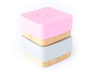 2 Cajitas para Snack de Bamb Rosa/Gris
