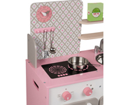 Cocina de Madera Macaron Blanca y Rosa