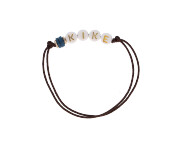 Personalised Brown Bumper Bracelet