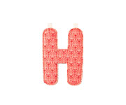 Fabric Letter H Lilliputiens