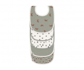 Pack of 5 Waterproof Bibs Little Forest Fox