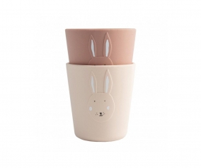 2 Trixie Mrs. Rabbit Silicone Cups
