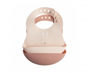 2 Silicone Bibs Trixie Mrs. Rabbit