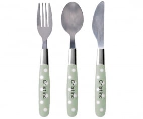 Pack Personalized Cutlery Dots Sage