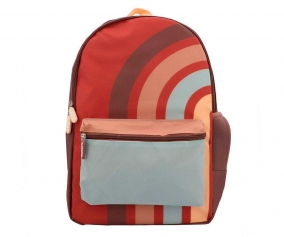 Large Brown Rainbow Personalised Backpack