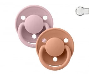 2 Sucettes BIBS De Lux Pink Plum/Peach