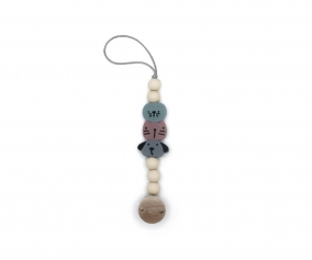 Porta  chupeta de silicone Animals Pastel