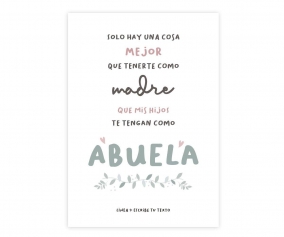 Lmina Personalizada Mejor Abuela