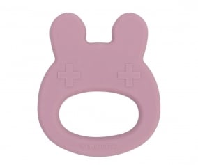 Bunny Teether Silicone Dusty Rose