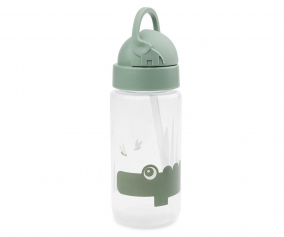 Garrafa de Plstico Croco Green com Palhinha