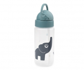 Garrafa de Plstico Azul Elphee com Palhinha