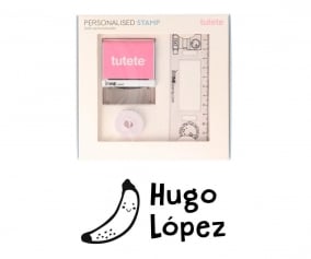 Sello Personalizado Banana + Cinta Blanca para Ropa Oscura