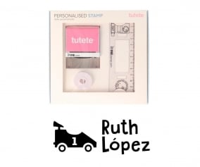 Sello Personalizado Coche Carreras + Cinta Blanca para Ropa Oscura