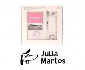 Sello Personalizado Perro + Cinta Blanca para Ropa Oscura