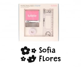 Sello Personalizado Garden + Cinta Blanca para Ropa Oscura