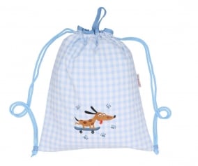 Skater Dog Personalised Drawstring Backpack