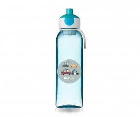 Botella Campus Pop-Up Personalizada Turquesa 500ml Vintage Cars
