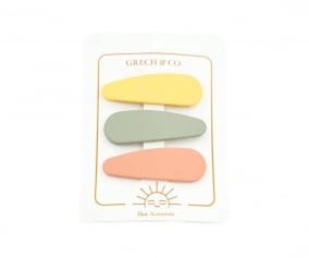 Clips para Pelo Snap Mellow Yellow/Fog/Coral Roug