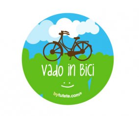 1 Distintivo Vado in bici