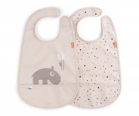 2 bavoirs Deer Ozzo Powder