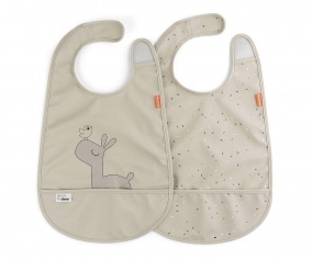 2 bavoirs Deer Lalee Sand