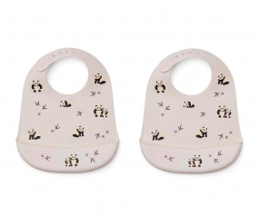 2 Silicone Bibs Tilda Panda Play