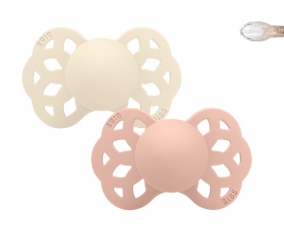 2 BIBS Infinity Pacifiers Symmetrical Ivory/Blush