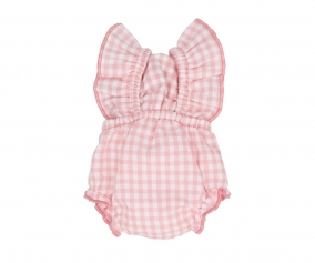 Vichy Pelele rosa para boneca rosa