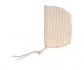 Gorro Vichy Beige para Boneca