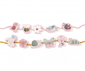Figuras de Madera para Enlazar Cordones Flores&Mariposas