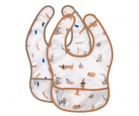 2 Waterproof Bibs Little Mateys Royal Blue