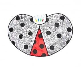 Mantello Coccinella da Colorare 4-7 anni