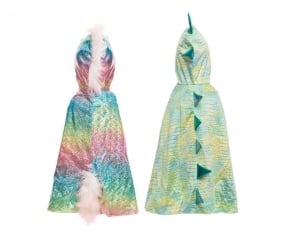 Mantello Reversibile Unicorno/Drago Rainbow 5-6 anni
